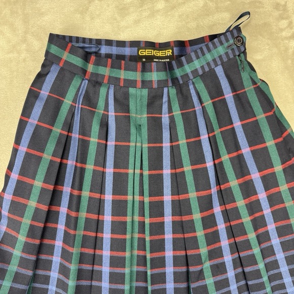 Pendleton & Geiger Womens Wool Plaid Skirt Lot Size 6 Vintage USA /Austria 24x32 - Picture 12 of 16
